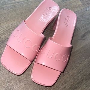 Pink Gucci Slides